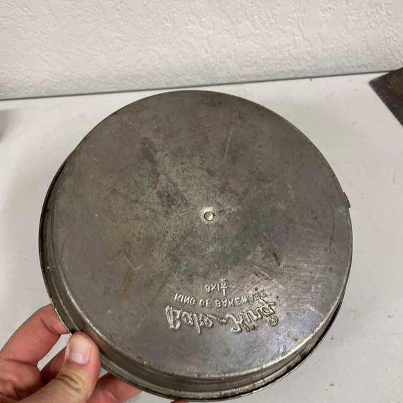 Vintage Bake King Cake Pan w Release Slider Smooth Flat 8”X1.5” - LHN - Picture 2 of 2